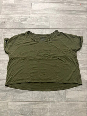Flag Nor Fail Army Green Crop Tee